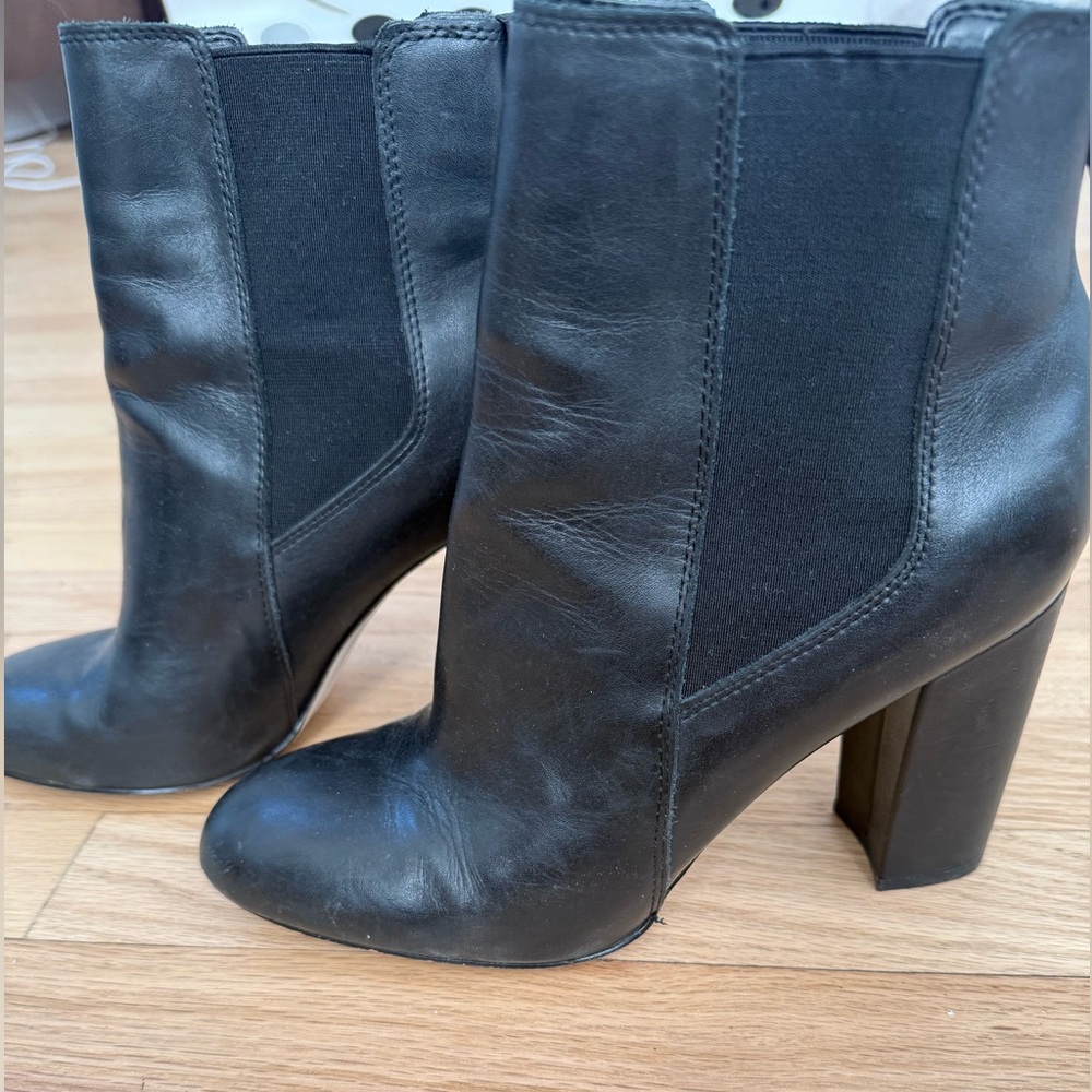 Sam Edelman Black Leather Ankle Booties - Picture 7 of 8